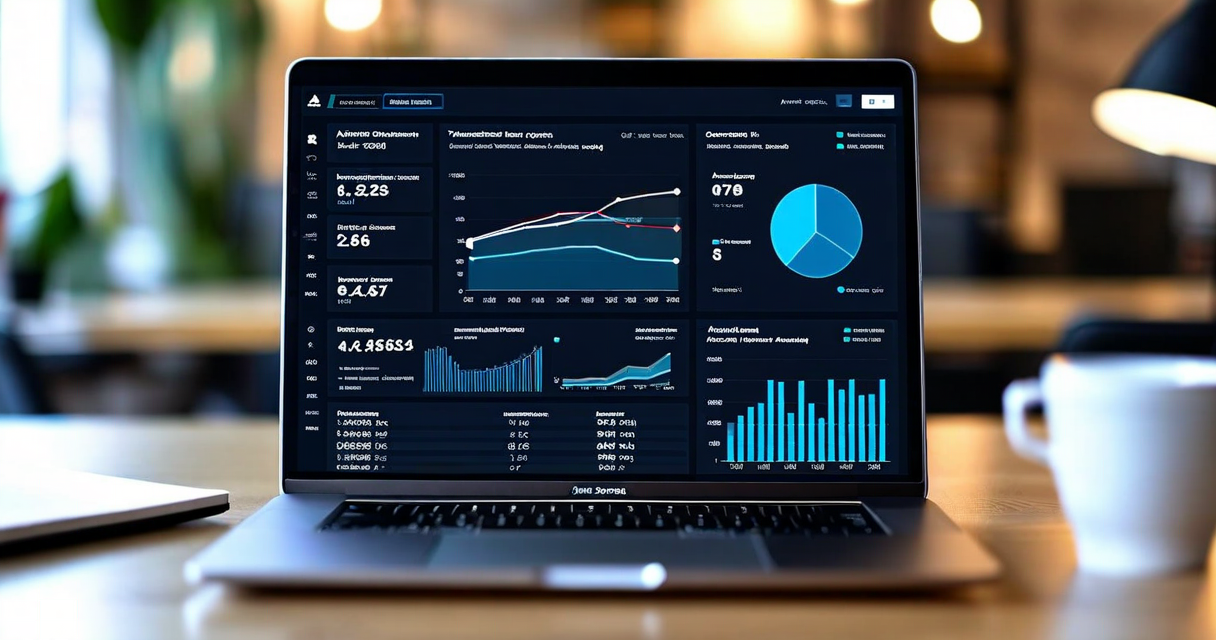 Clean analytics dashboard showing multiple chart types