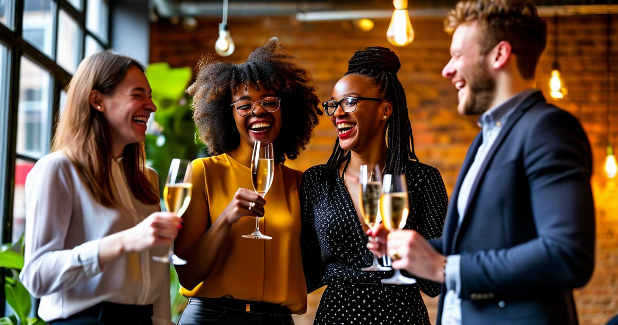 Deaku team celebrating funding announcement in London office